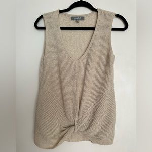 Marled Reunited Knotted Sweater Vest Top